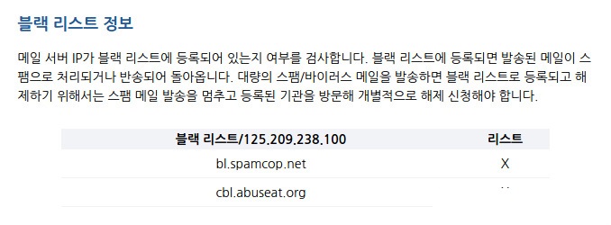 메일 서버 도메인 MX, SPF, Reverse DNS 조회 방법